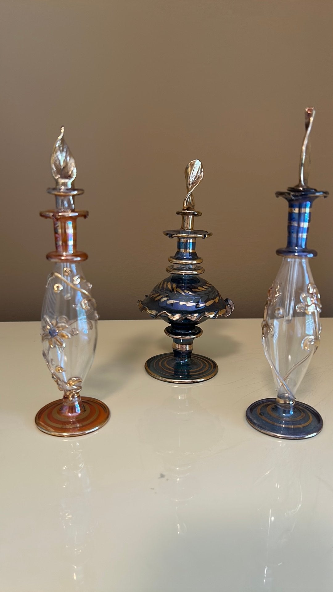 parfumflesjes van geblazen glas, Antiek en Kunst, Ophalen