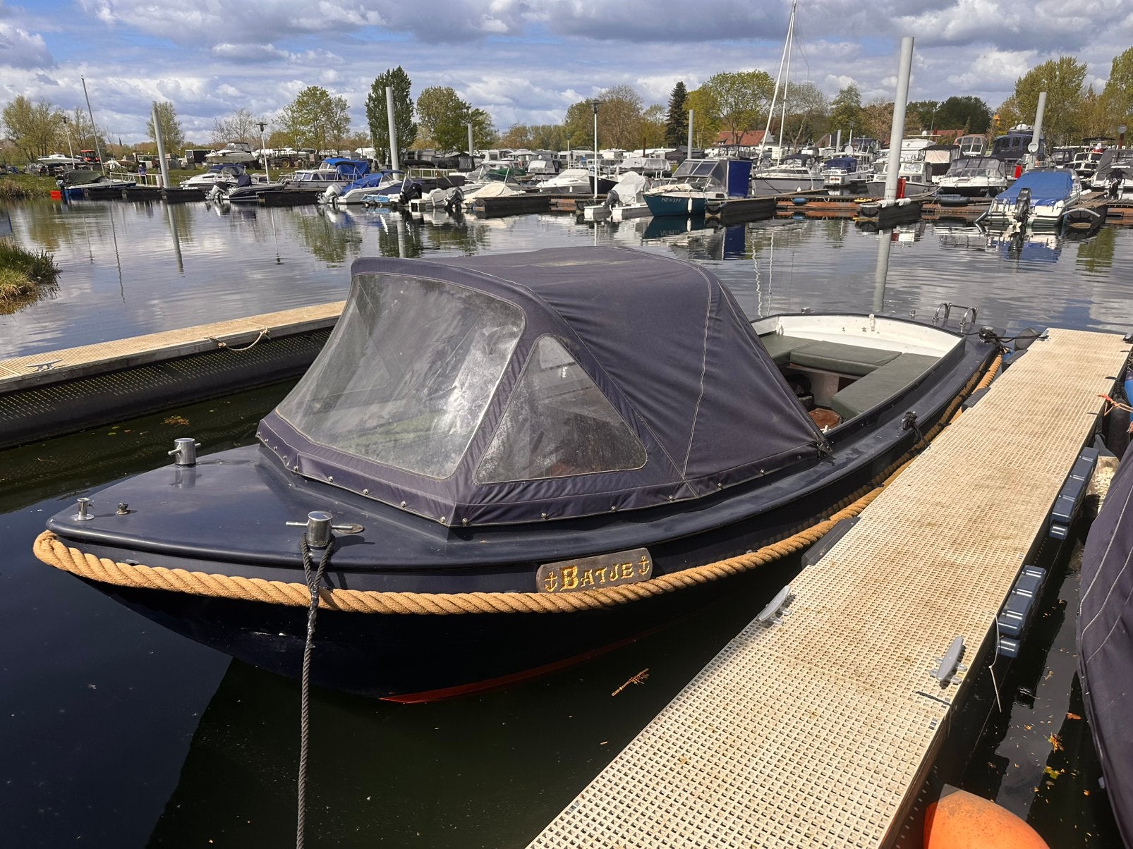 Tukkersvlet 660 2cil volvo penta diesel 20pk staal sloep, Diesel, Enlèvement, Ancre, 20 ch