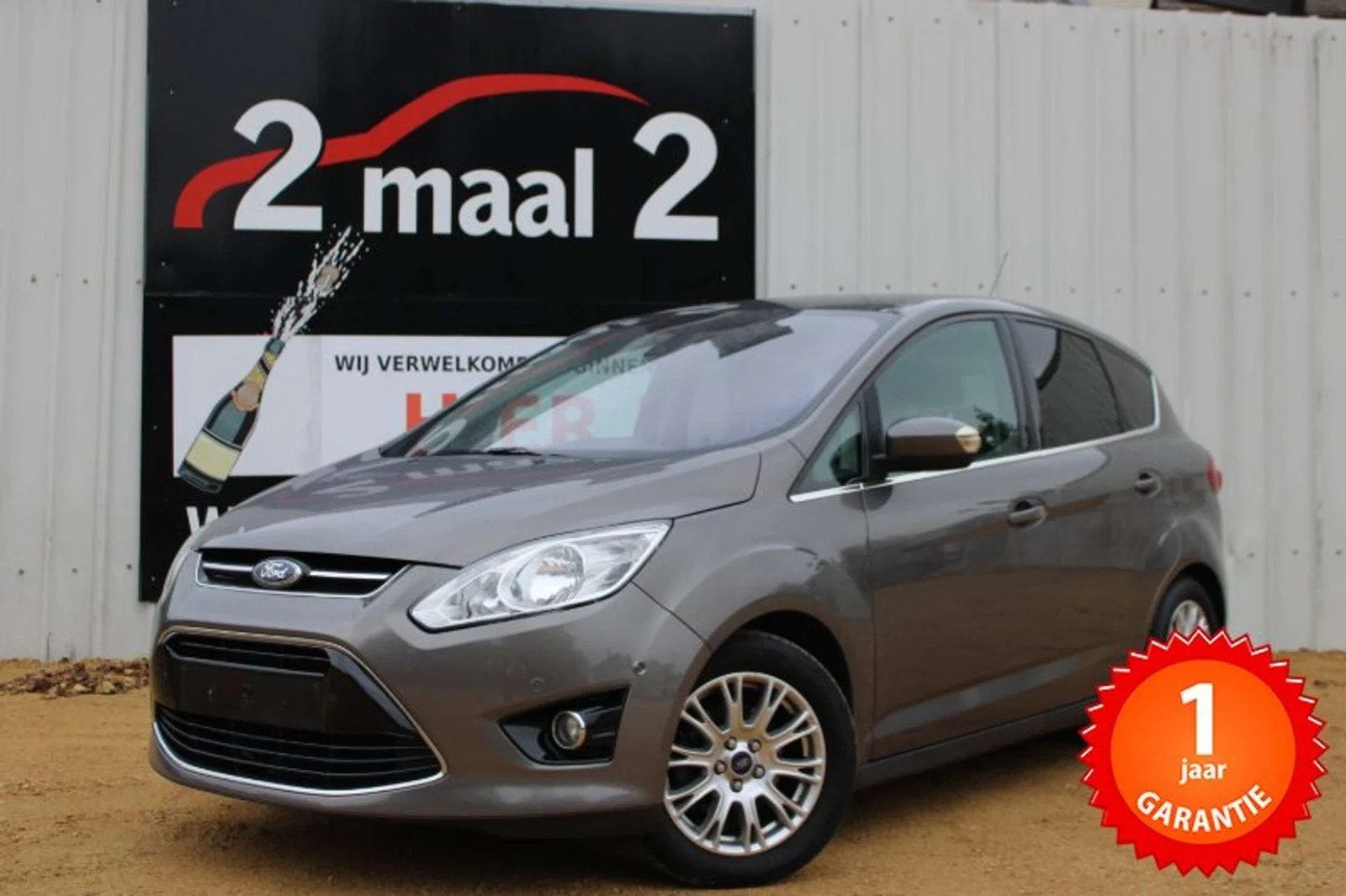 Ford C-MAX C-Max 1.6 TDCi Airco/Pano 1JAAR garantie!, Auto's, Euro 5, Stof, Zwart, 4 cilinders