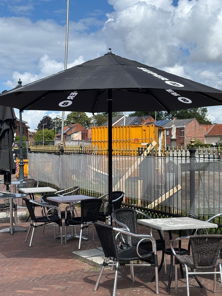 Parasol horeca, Tuin en Terras, Parasols, Ophalen, Zo goed als nieuw, Waterdicht