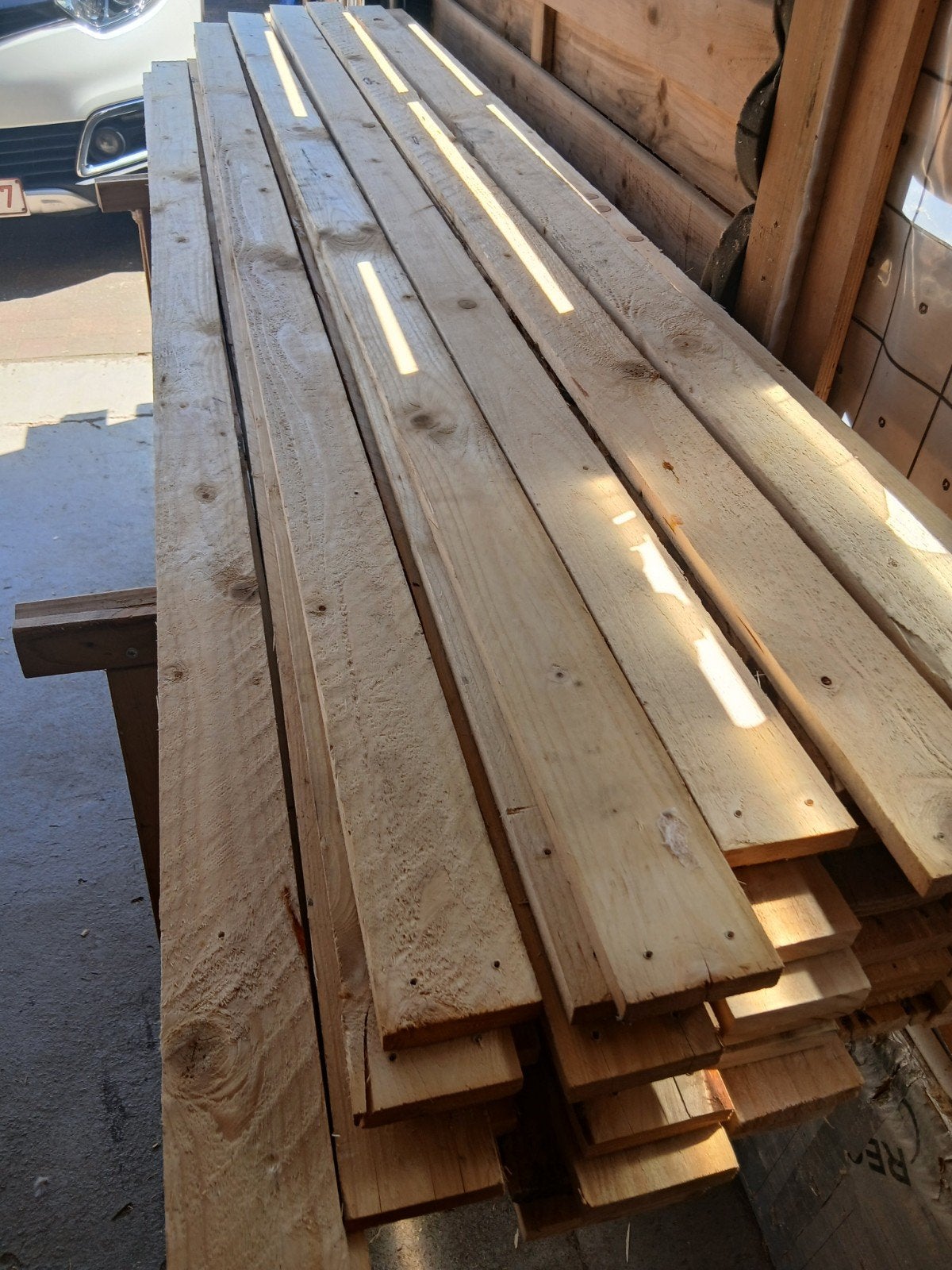 houten planken, Ophalen, Planken