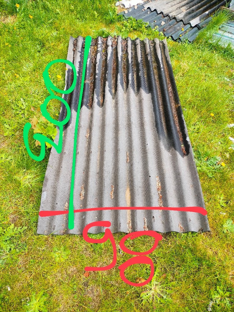 Golfplaten, Doe-het-zelf en Bouw, Dakpannen en Dakbedekking, Ophalen, Kunststof, Gebruikt, Zwart