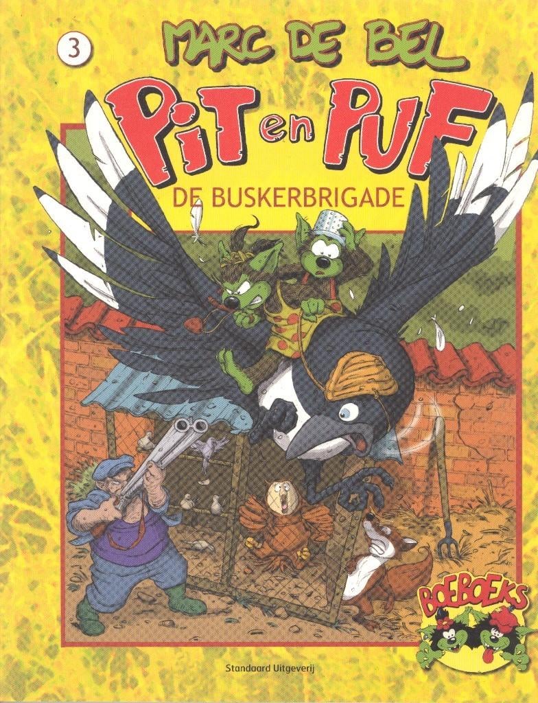 Marc De Bel - Pit en Puf nr 3 - De buskerbrigade., Boeken, Stripverhalen, Gelezen, Eén stripboek, Ophalen of Verzenden