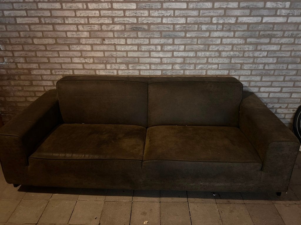 Kunstleder zetel te koop, Maison & Meubles, Canapés | Salons, 75 à 100 cm, 200 à 250 cm, Banc droit, Enlèvement