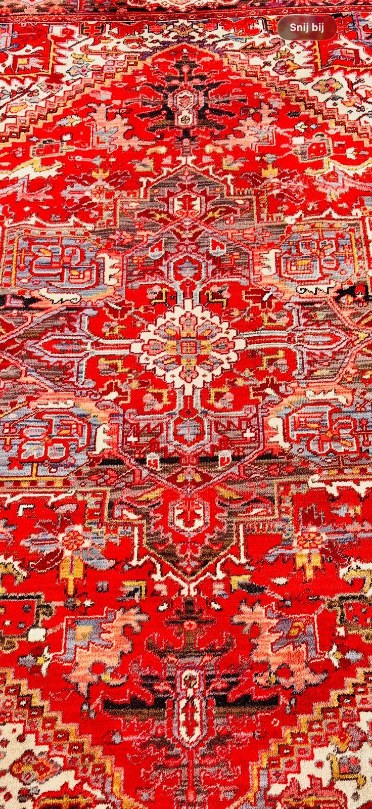 Grand tapis Axminster en laine Karian - motif Heriz (2x3m), Enlèvement, Comme neuf, Rouge