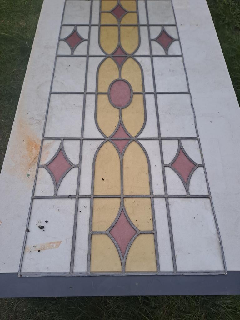 Art deco glas in lood, Ophalen