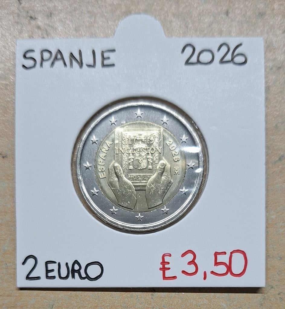 2 EURO 2026  SPANJE    HERZIENING GRONDWET   NIEUW  € 3,50, Postzegels en Munten, Munten | Europa | Euromunten, Ophalen of Verzenden