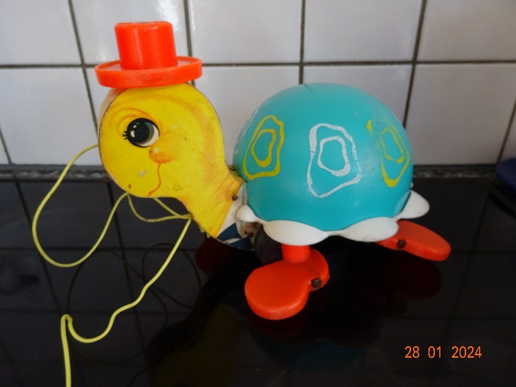 Fisher price, Leuke retro schildpad 1962. *Vintage*, Kinderen en Baby's, Speelgoed | Fisher-Price, Ophalen of Verzenden