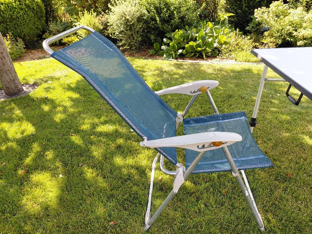 Set van 2 kampeerstoelen, Caravanes & Camping, Meubles de camping, Enlèvement, Utilisé, Chaise de camping