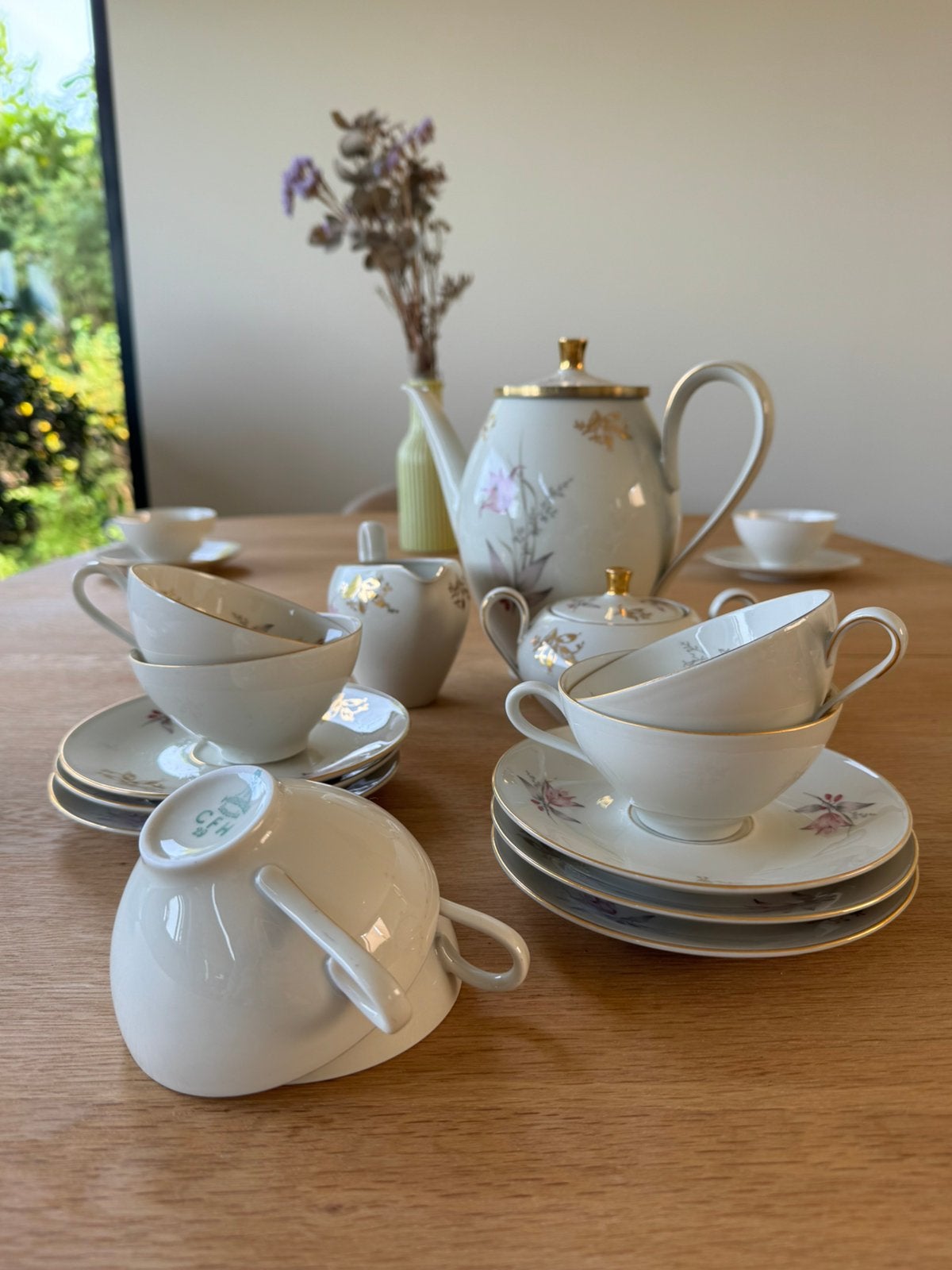 Mitterteich Bavaria 12-delig koffieservies, Enlèvement, Comme neuf, Porcelaine, Service complet