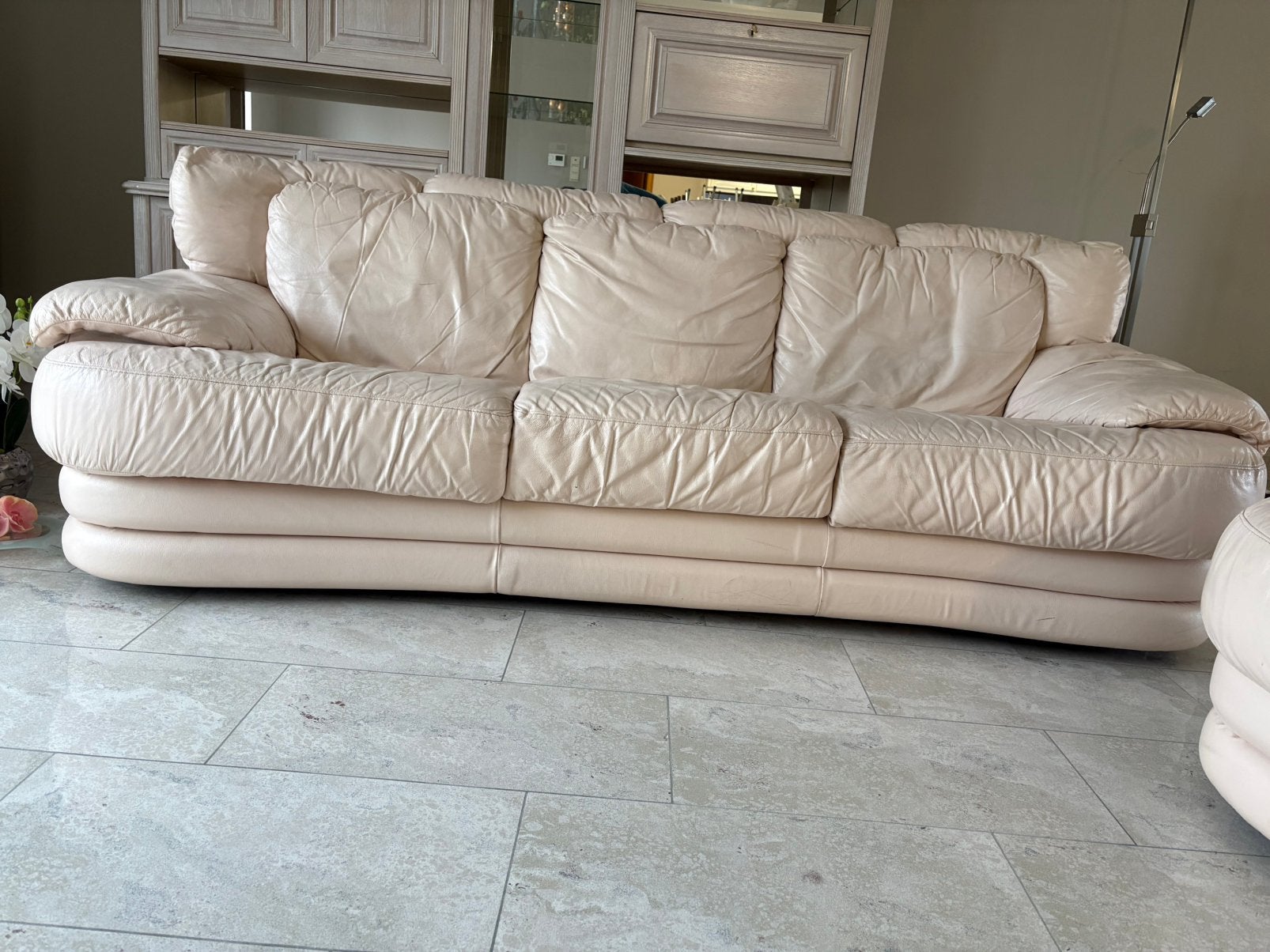 Complete lederen salon Natuzzi, Ophalen, Gebruikt, Leer