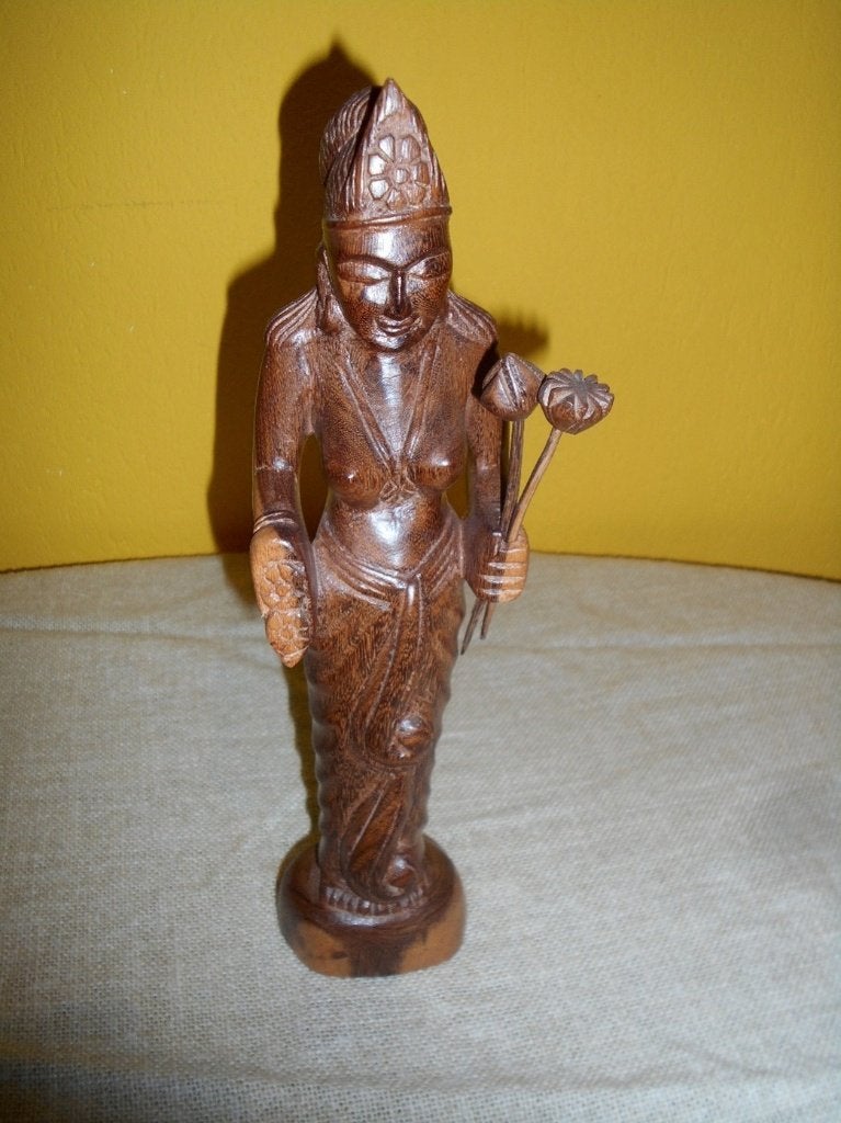 Handgesneden Balinees houten beeld, Ophalen, Art deco, Handgemaakt, 20 - 50 cm