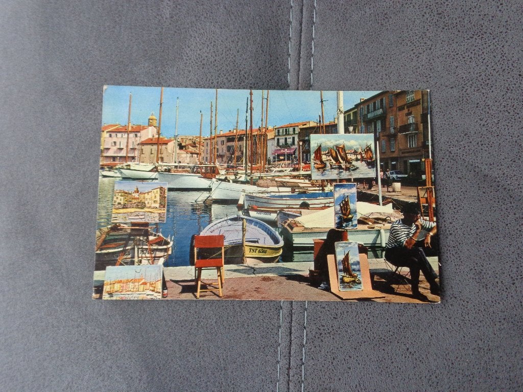 Ancienne carte postale couleur de Saint Tropez, Enlèvement