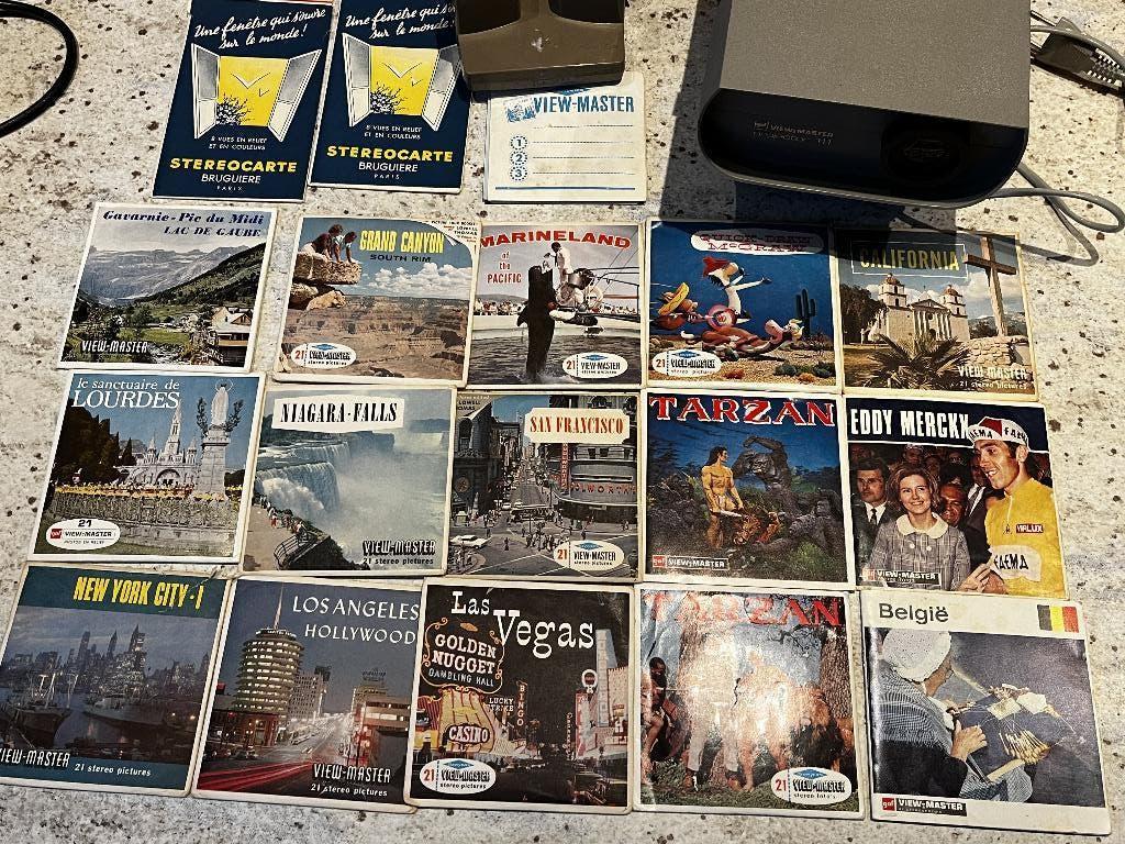 View Master + projector + 15 sets, Ophalen of Verzenden, Gebruikt