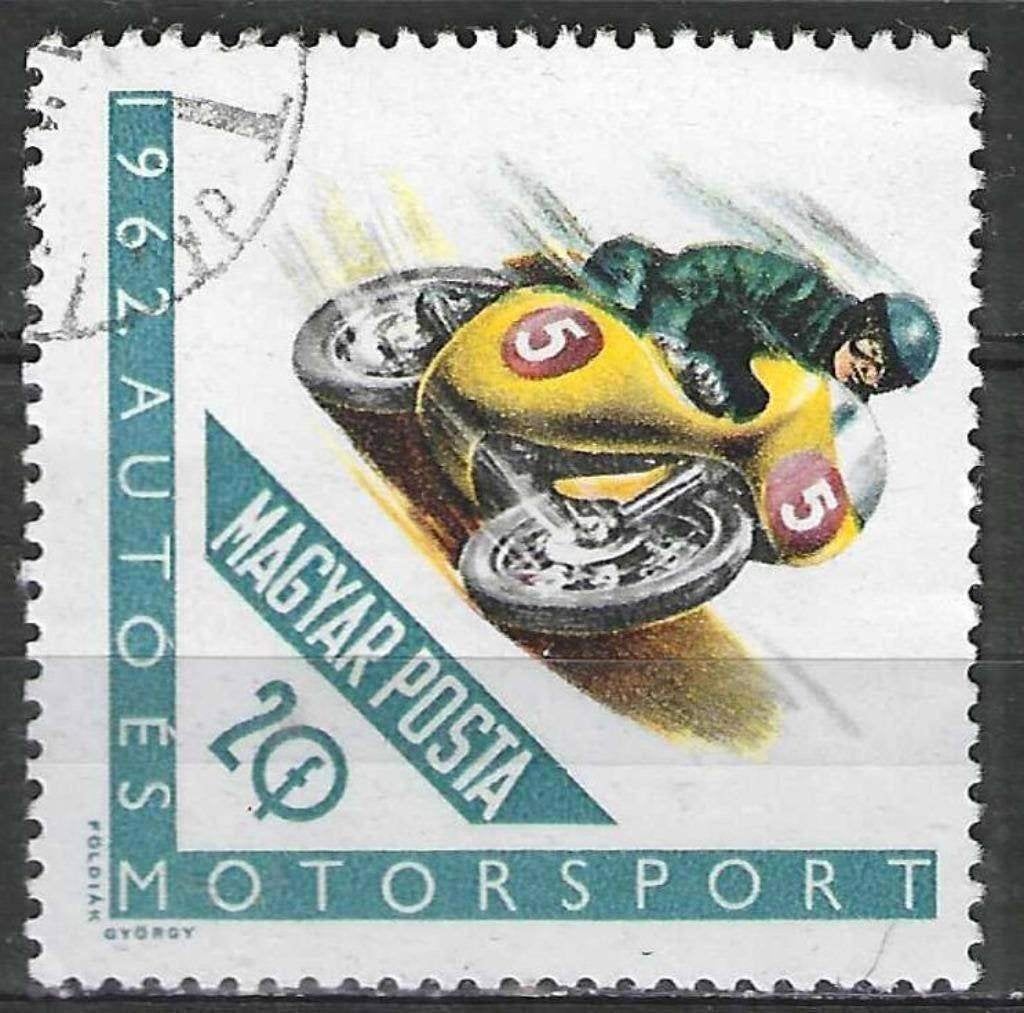 Hongarije 1962 - Yvert 1530 - Moto- en autosport 20 fi. (ST), Postzegels en Munten, Verzenden, Gestempeld