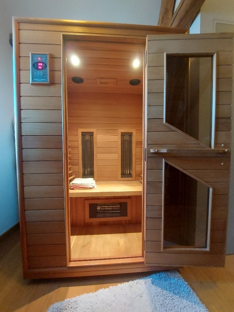 Infraroodcabine Health Company, Sport en Fitness, Ophalen, Gebruikt, Infrarood, Complete sauna