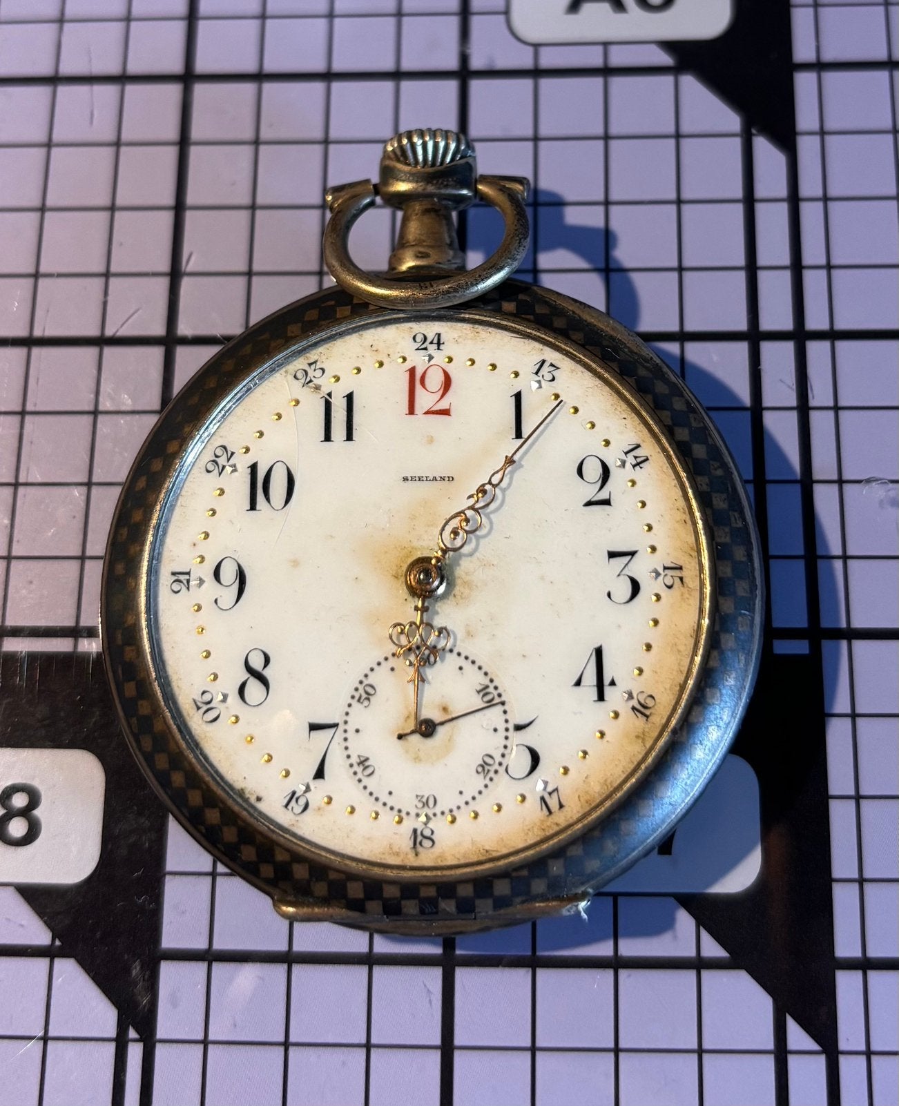 Seeland antiek horloge 800 zilver, Overige merken, Zakhorloge, Ophalen of Verzenden, Voor 1900