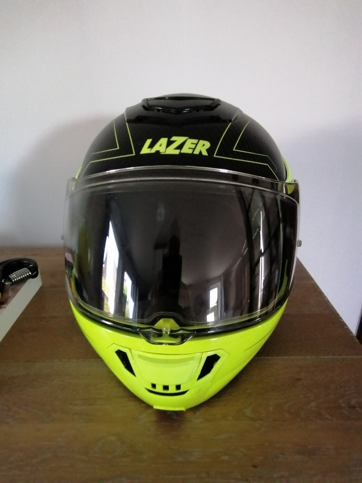 casque moto lazer Monaco carbone visière photochromique XS, Motos, Enlèvement ou Envoi, XS, Lazer