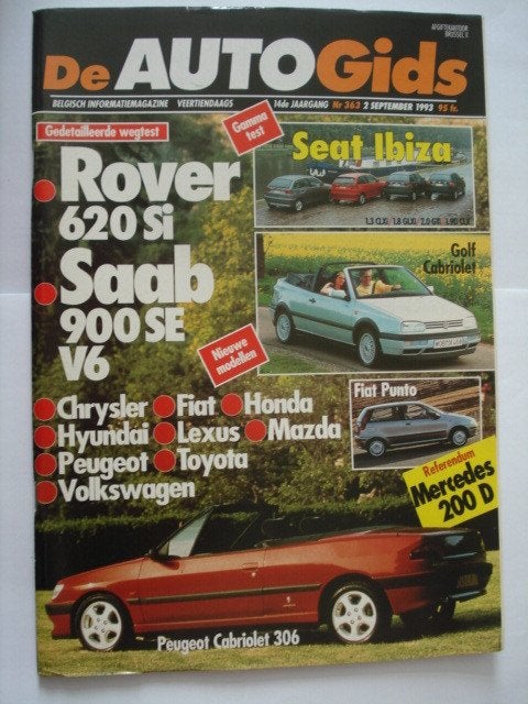 AutoGids 363 Seat Ibiza Saab 900 V6 Rover 600 Toyota Supra, Envoi, Comme neuf, Général