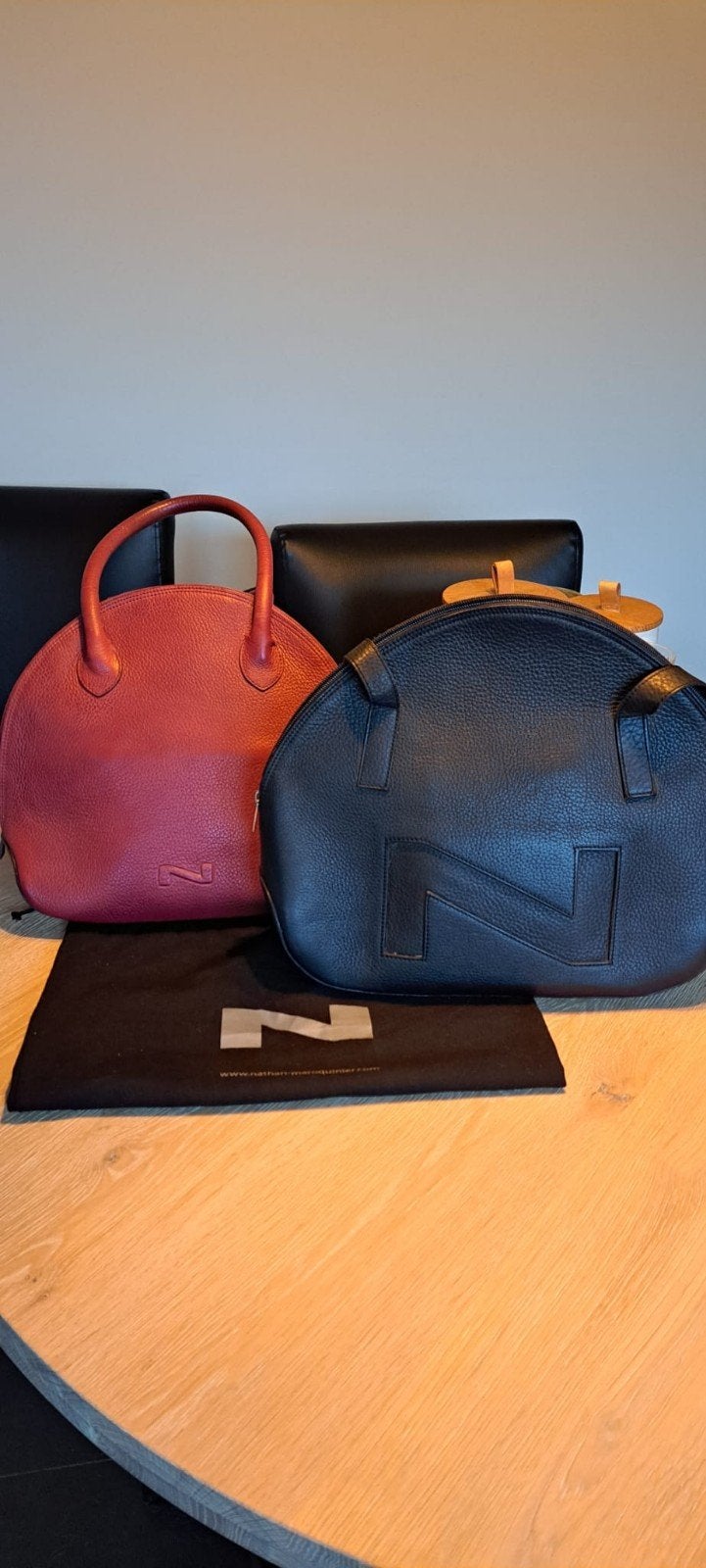 mooie Nathan handtas (zwart), Handtassen en Accessoires, Ophalen, Gebruikt, Zwart