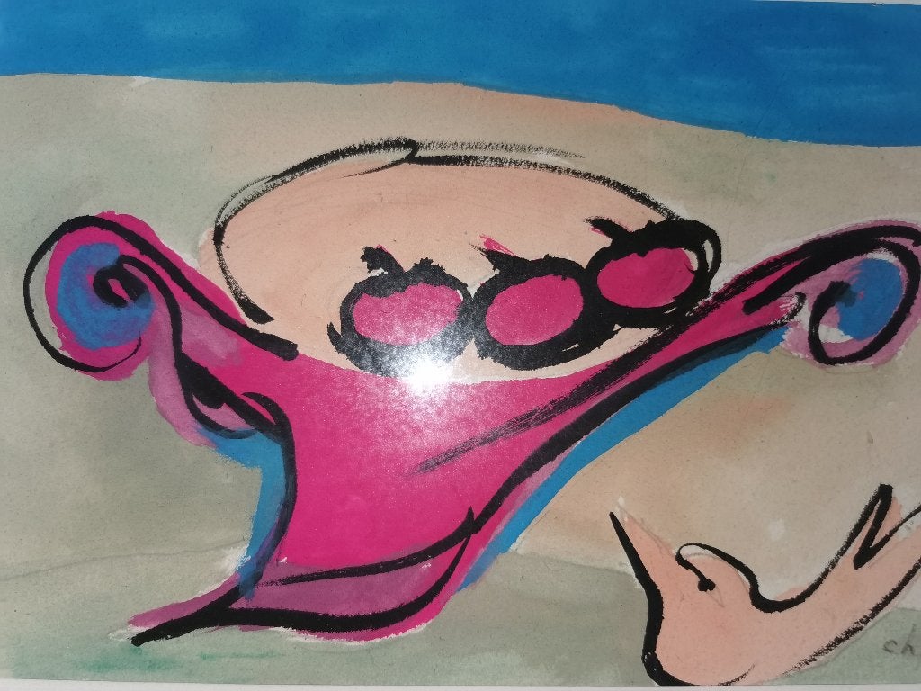 Groupe Cobra Carl-Henning Pedersen, Enlèvement, Signé, Papier