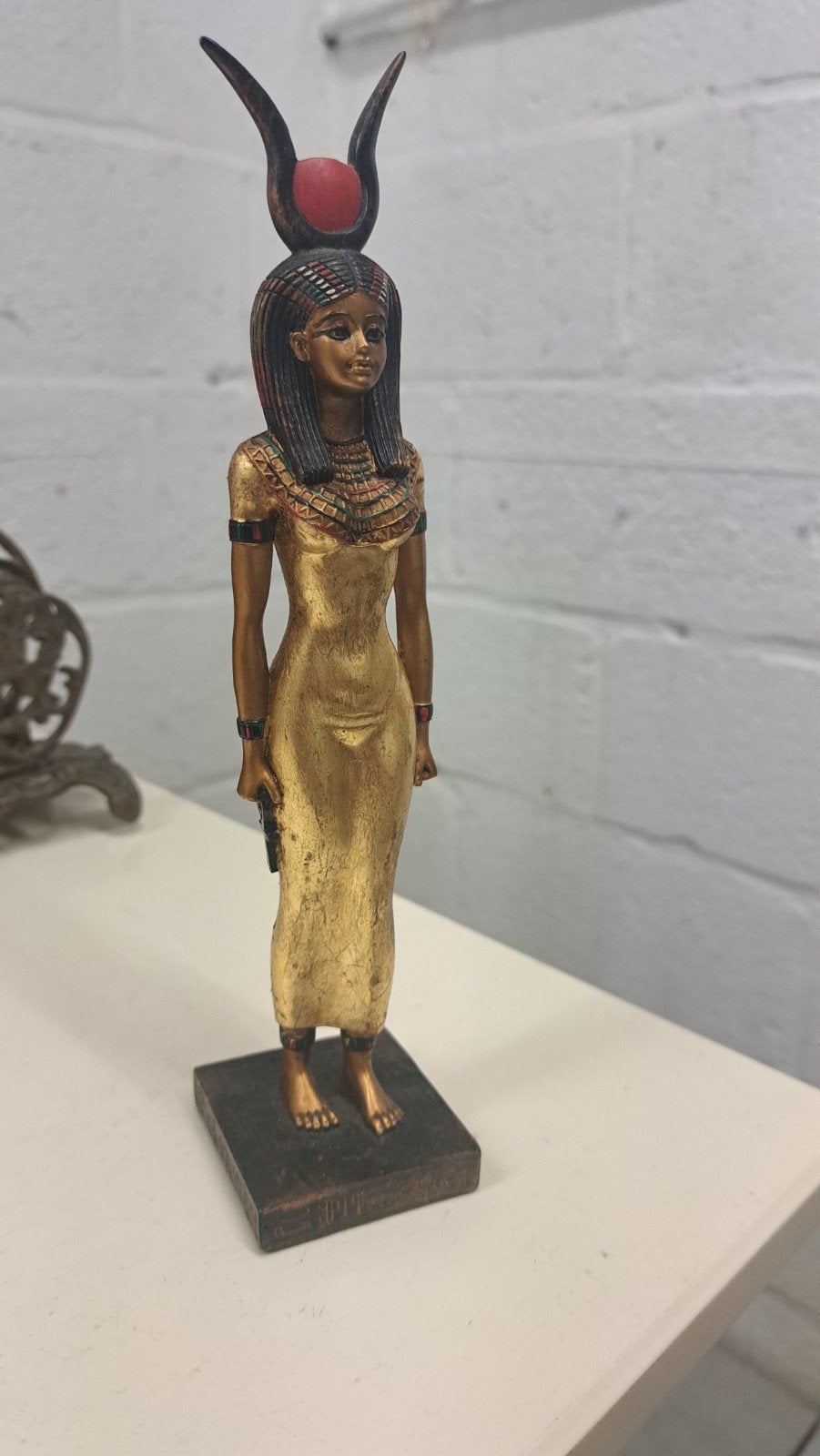 Egyptisch beeld godin Hator, Ophalen of Verzenden, Zo goed als nieuw, Goud, Overige materialen