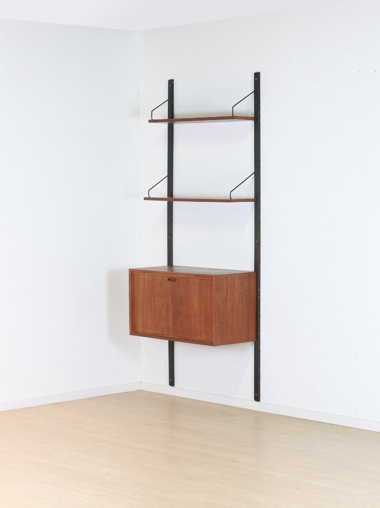 Vintage wandmeubel – Poul Cadovius, Huis en Inrichting, Ophalen, Gebruikt, 200 cm of meer, Minder dan 150 cm
