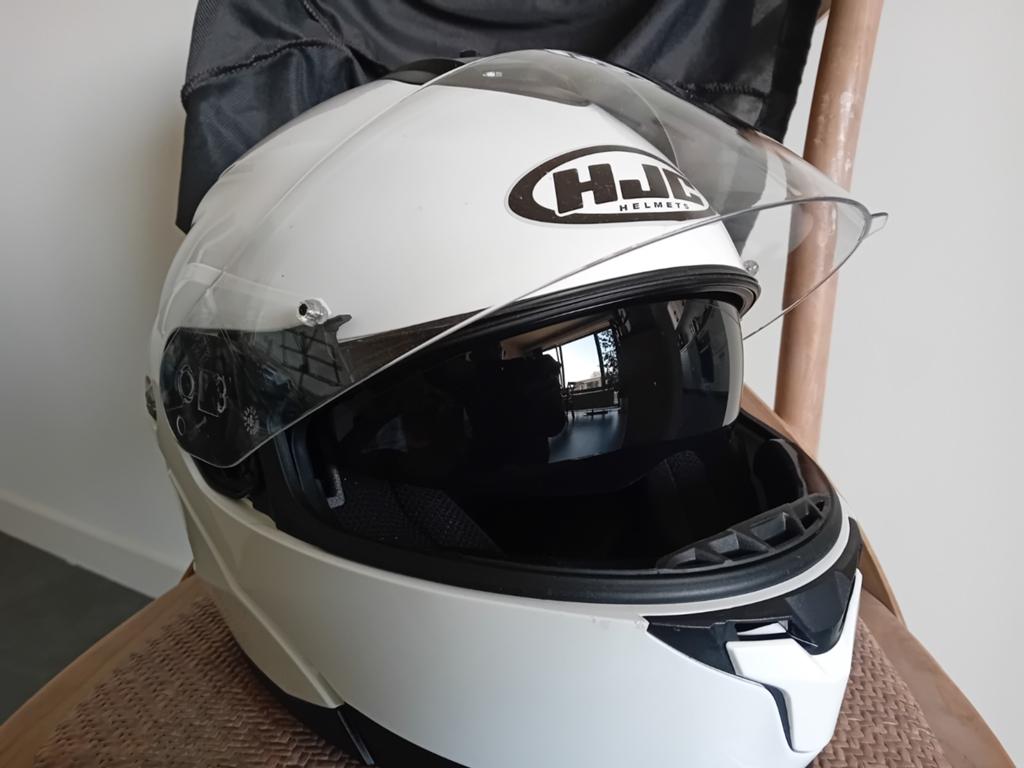 système de casque de moto HJC taille 57 58, Motos, Enlèvement, Seconde main, Casque système, HJC