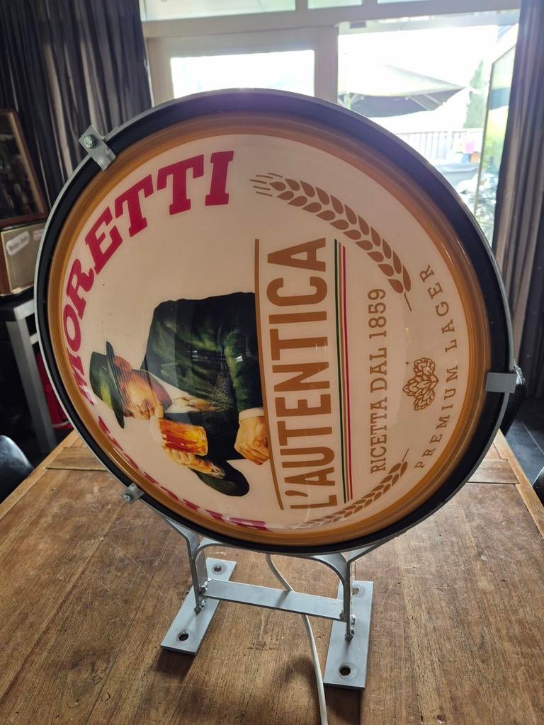 Nieuwe birra moretti lichtbak 50 cm, Verzamelen, Biermerken, Ophalen