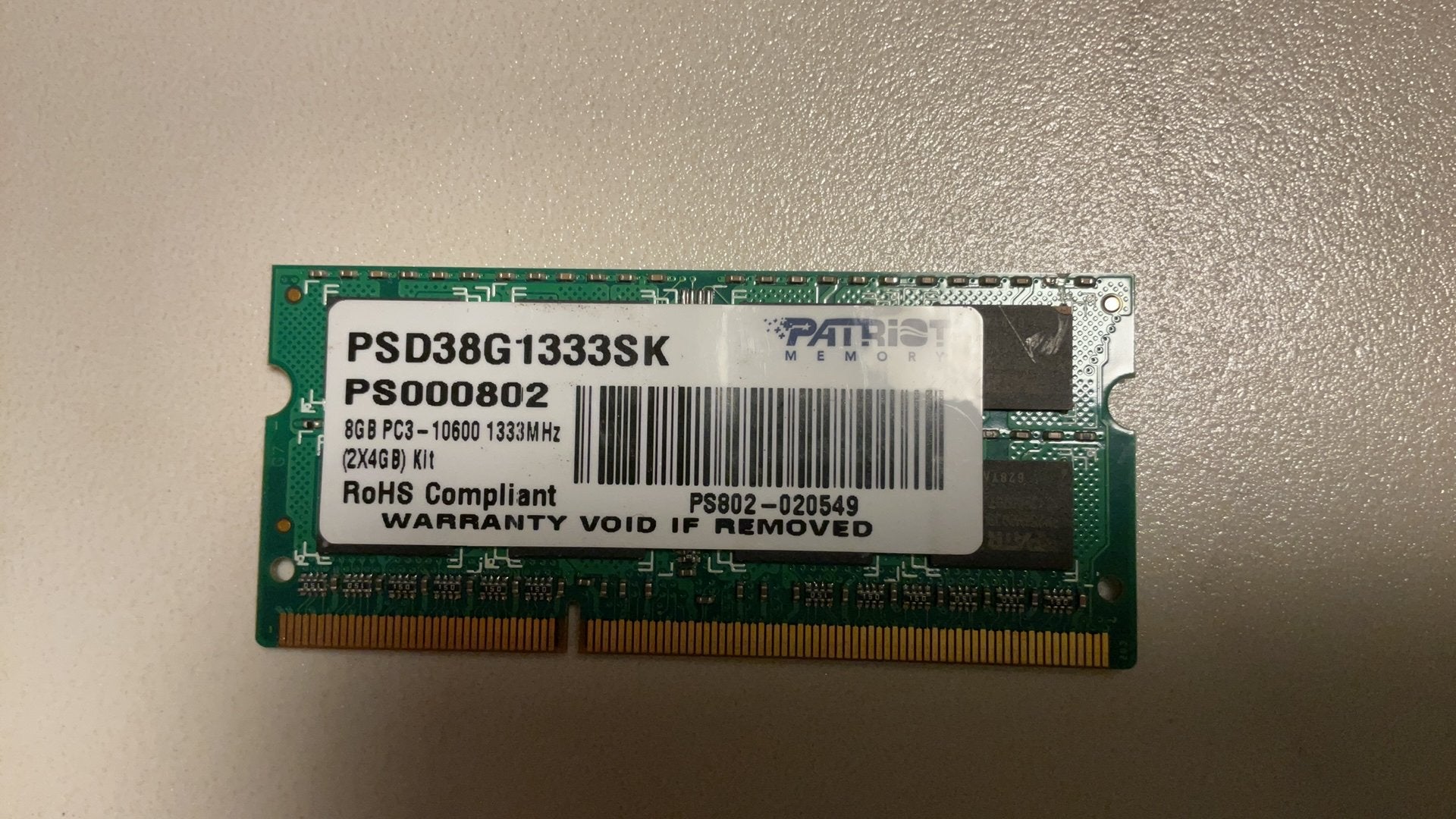 8GB DDR3 ramgeheugen, Computers en Software, Ophalen of Verzenden, Zo goed als nieuw, DDR3
