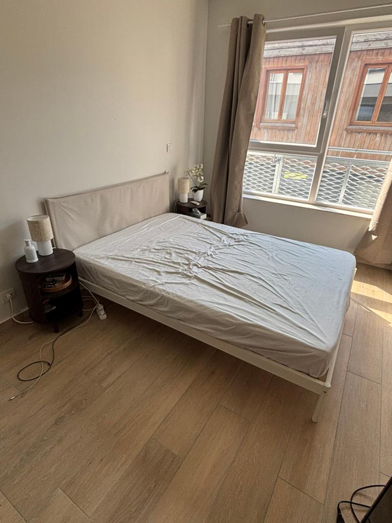 Lit, Huis en Inrichting, Slaapkamer | Bedden, Ophalen, Gebruikt, Wit, Tweepersoons