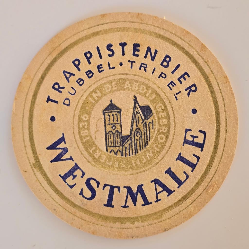 Westmalle Sous Bock Bierviltje Bierdeckel Coaster 3, Verzamelen, Biermerken, Verzenden, Gebruikt, Viltje(s)