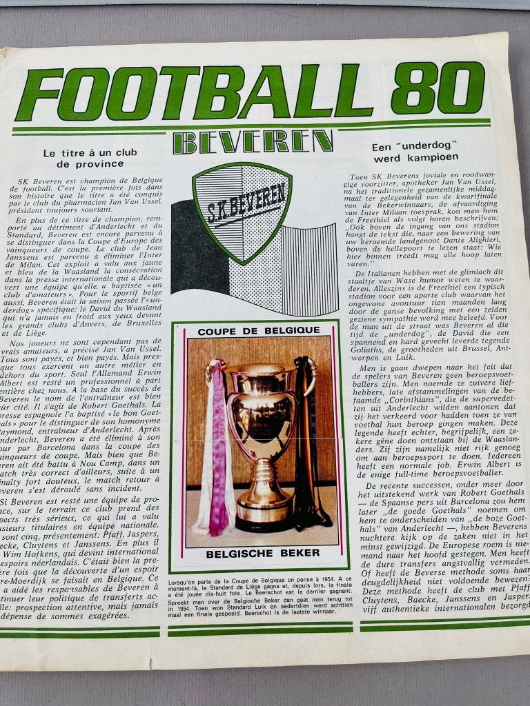 Panini Football 80 België 1979-1980 compleet album voetbal, Ophalen of Verzenden, Gebruikt, Poster, Plaatje of Sticker
