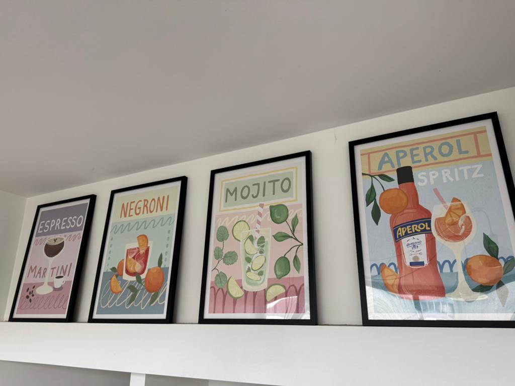 Posters met kader, Huis en Inrichting, Woonaccessoires | Lijsten, Ophalen, Zo goed als nieuw