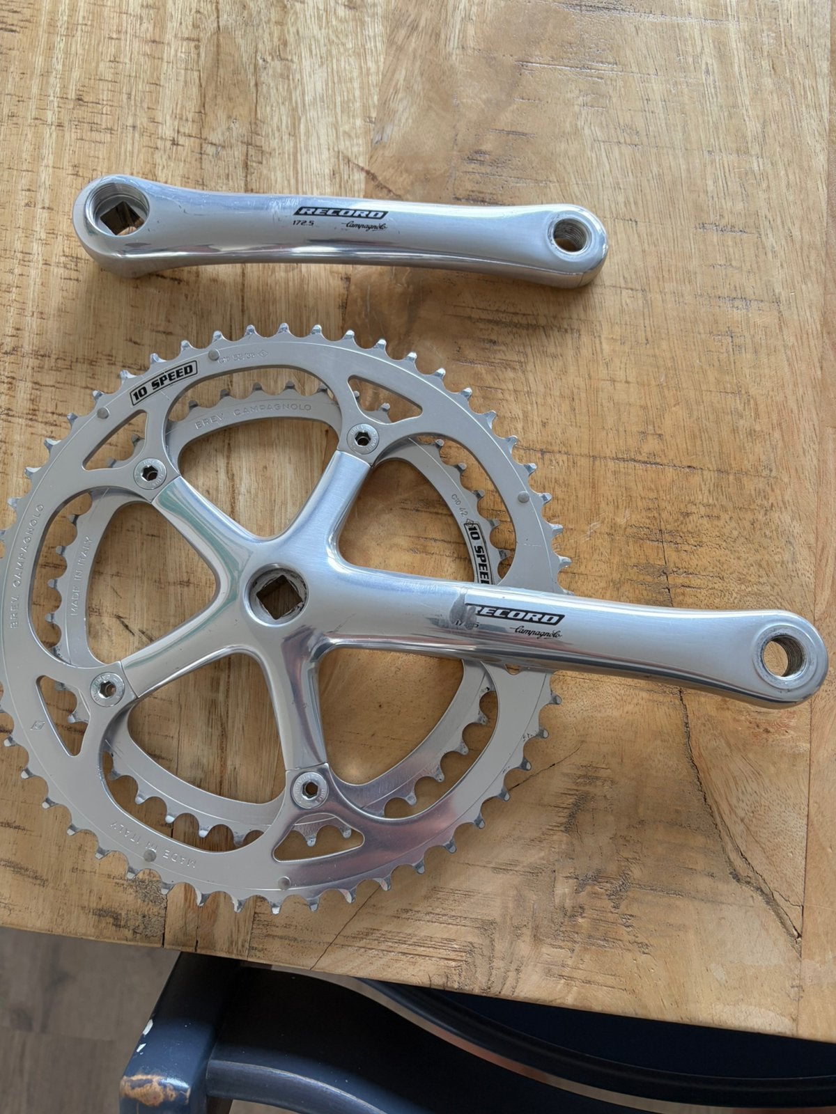 Campagnolo Record 10v crankset 172.5   52-39, Ophalen, Zo goed als nieuw