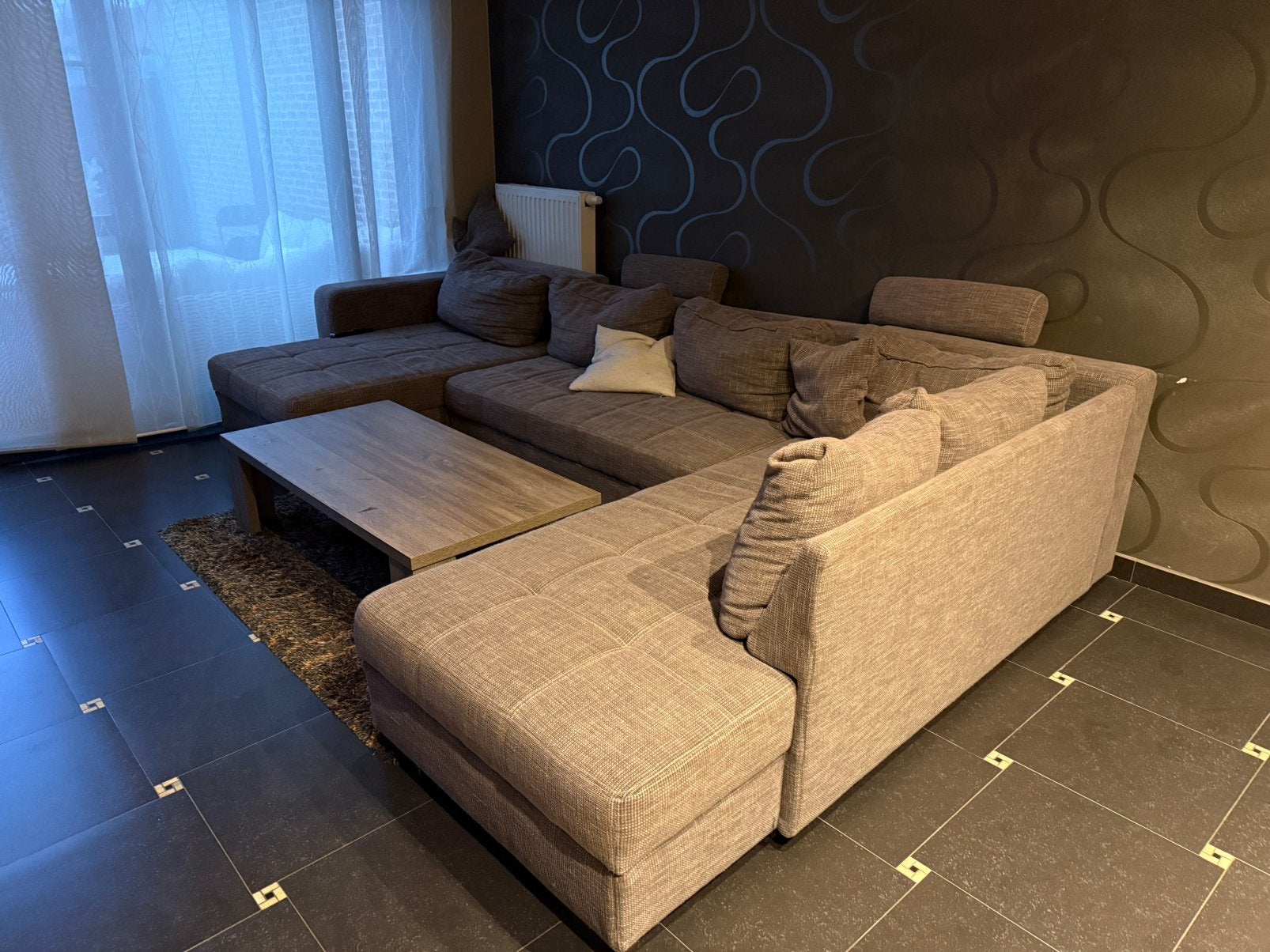 Tv kast - salon - eettafel met stoelen, Huis en Inrichting, Zetels | Complete zithoeken, Ophalen, Gebruikt