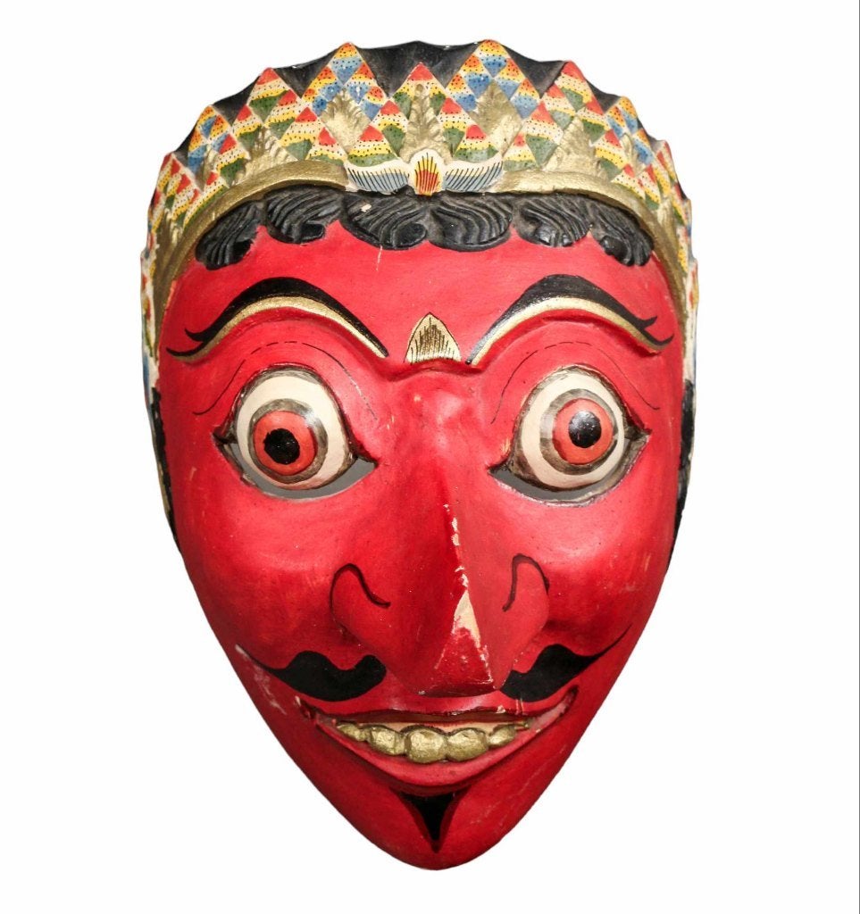 Masque de Java de 21 cm de haut, Ophalen, Masker
