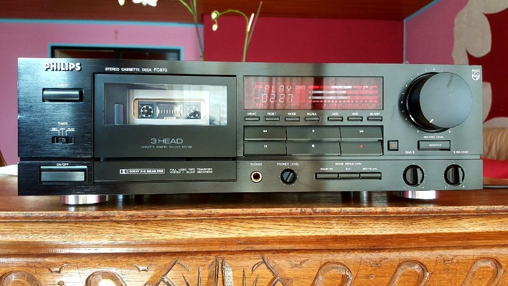 Lecteur de cassettes à 3 têtes Philips FC870  Série Marantz, TV, Hi-fi & Vidéo, Decks cassettes, Simple, Philips, Enlèvement