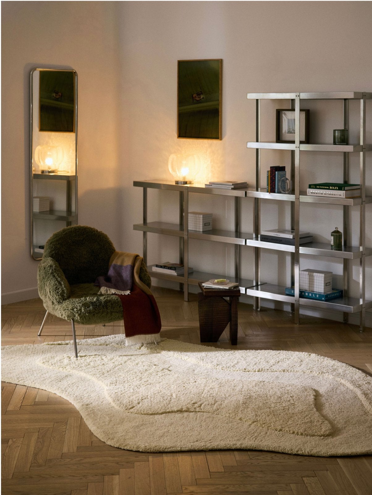 Tapijt vloerkleed cremewit nieuw 200cm x 300cm, Ophalen, Nieuw