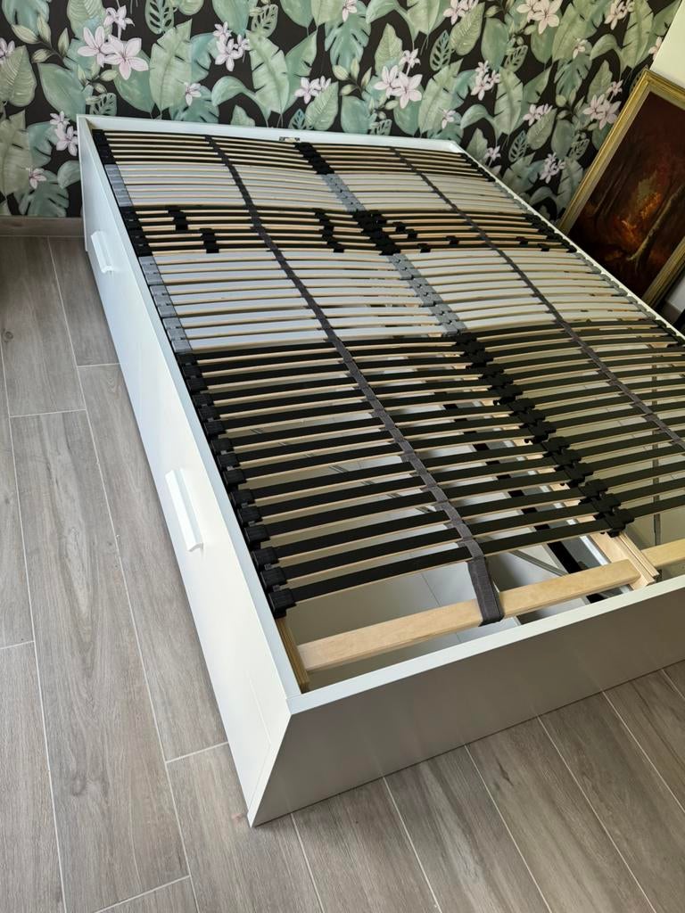Lit Ikea 140 X 200 avec tiroirs, 140 cm, Enlèvement, Utilisé, 200 cm