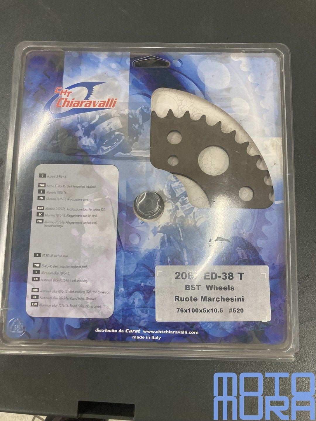 Alu achtertandwiel 38T 520 voor Marchesini BST OZ wielen Chi, Motoren, -, -, Nieuw, Ophalen of Verzenden