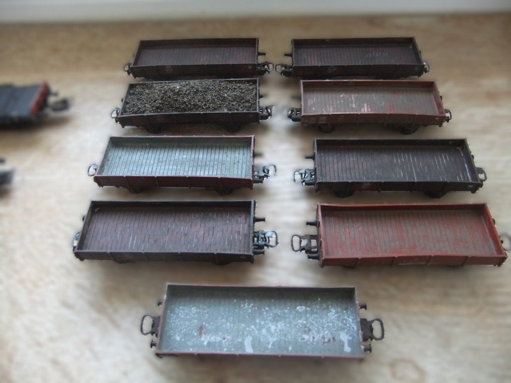 Märklin h0 - lot de 9 wagons à bord bas, Analogique, Enlèvement ou Envoi, Courant alternatif, Wagon