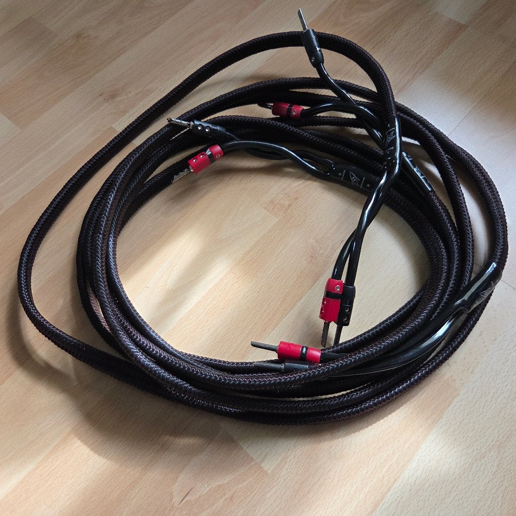 Audioquest type 33 luidsprekerkabels 3 mtr, Ophalen of Verzenden, Gebruikt, 2 tot 5 meter, Luidsprekerkabel