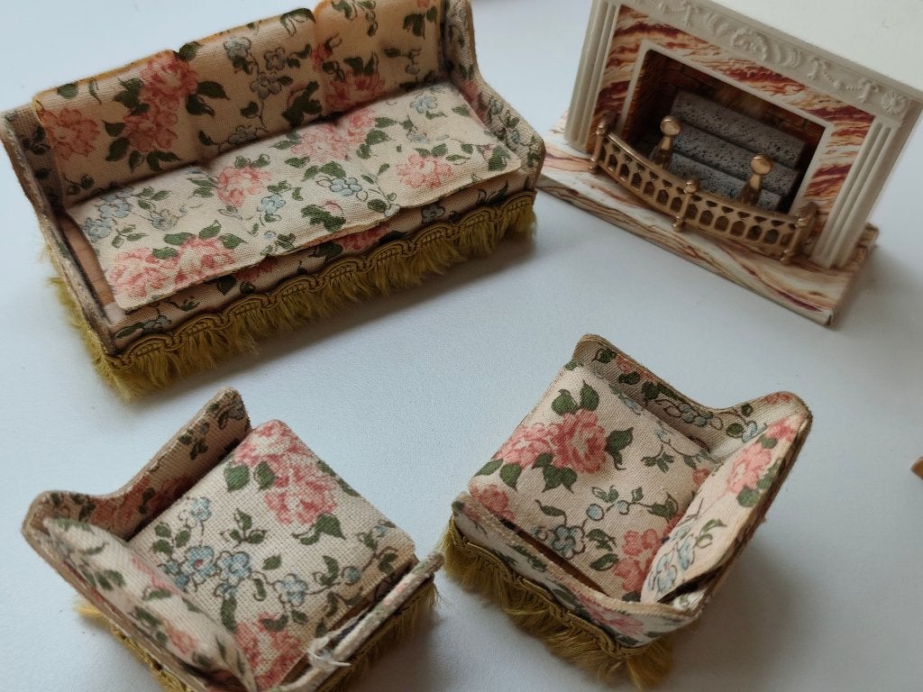 HOUTEN MEUBELTJES POPPENHUIS, Kinderen en Baby's, Ophalen of Verzenden, Gebruikt, Poppenhuis