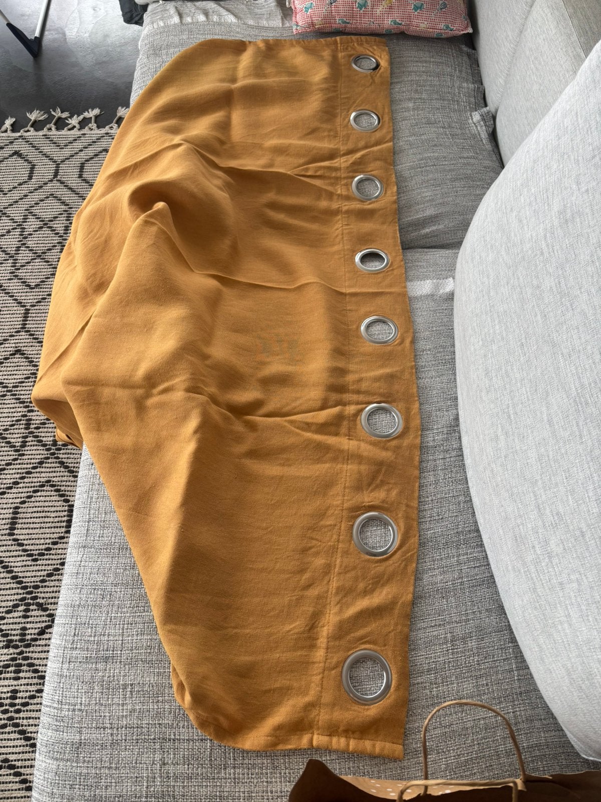 Rideau Maison du Monde, Maison & Meubles, Ameublement | Rideaux & Stores à lamelles, Autres marques, 280 cm, Jaune, Avec anneaux