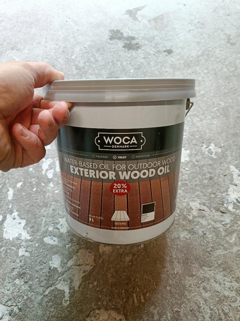 Woca exterior wood oil, Doe-het-zelf en Bouw, Verf, Beits en Lak, Ophalen, Zwart, Nieuw, Beits