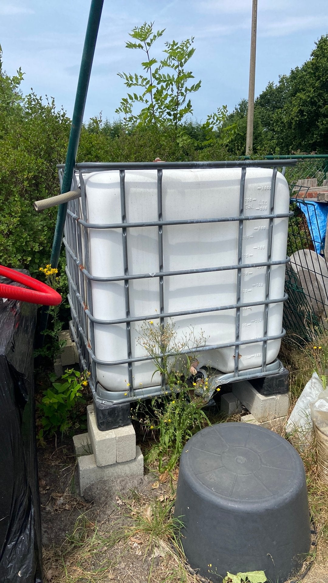 Regenton 1000 liter, Tuin en Terras, Regentonnen, Ophalen, Kunststof, Gebruikt, Met kraantje