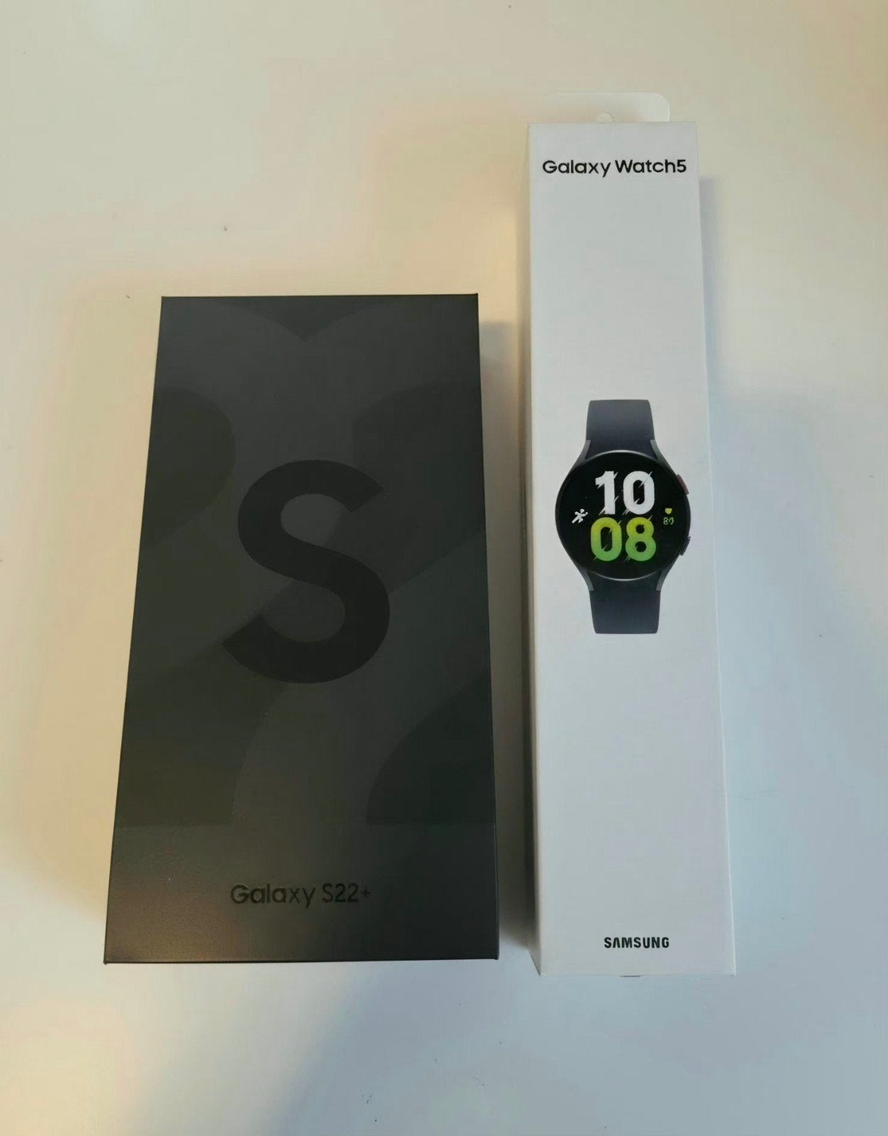 Samsung Galaxy S22+ (256 GB) + Galaxy Watch5 44 mm-pakket, Telecommunicatie, Zwart, Touchscreen, Ophalen of Verzenden, Zo goed als nieuw