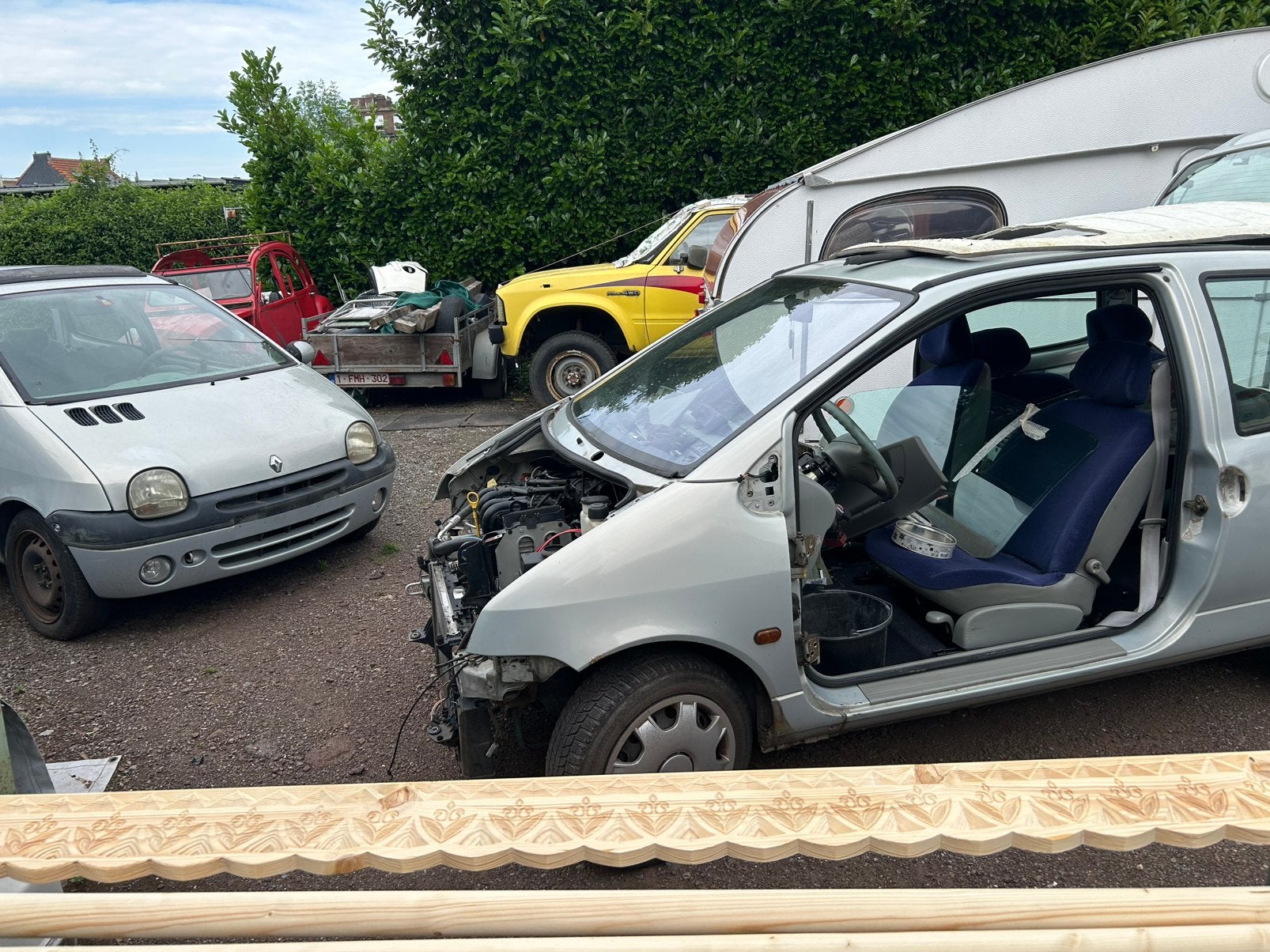 2 twingo + pieces, Enlèvement