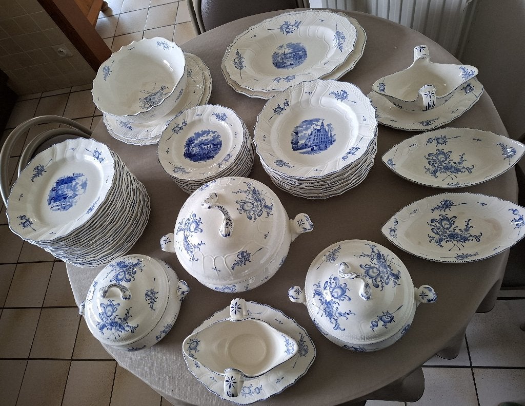 12-delig servies Boch Frères "Grand Bouquet" (1953), Ophalen